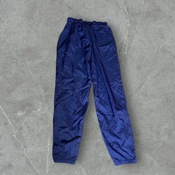Vintage Nike Pants Mens Large Navy Blue 90s Nylon Track Joggers Sweatpants Baggy - Picture 9 of 9